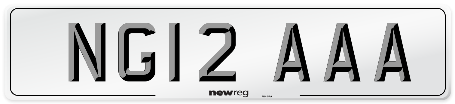 NG12 AAA Number Plate from New Reg